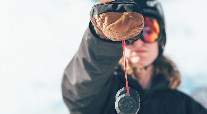 Koptelefoon tijdens skiën